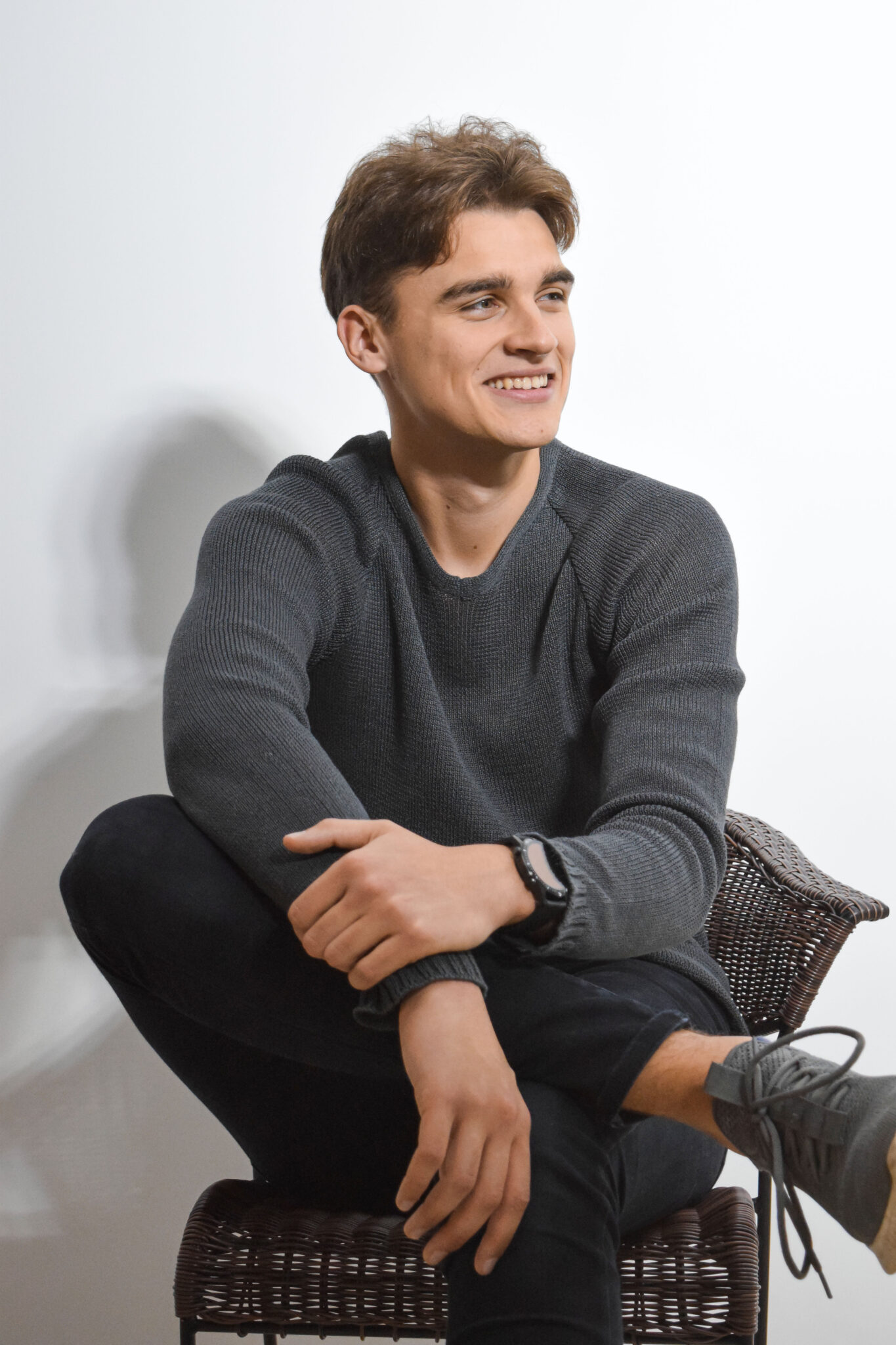 EZRA / Linen Raglan Knit Sweater